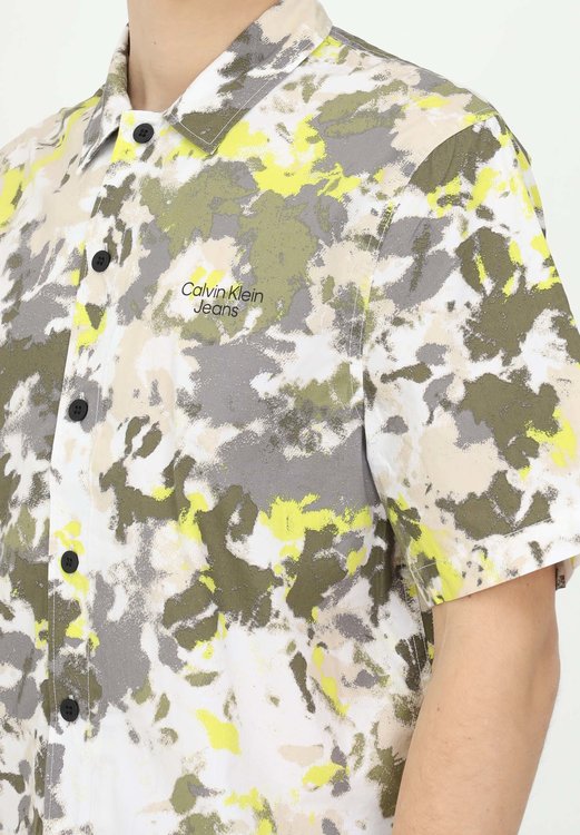 Módní Aop košile, Khaki, Multi, Šedá barva, 2022