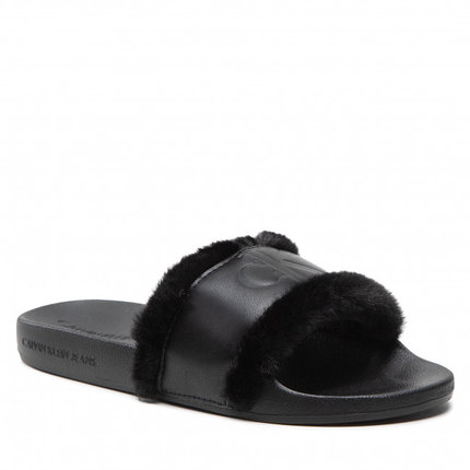 Calvin Klein Jeans – Slide pantofle, Černá barva
