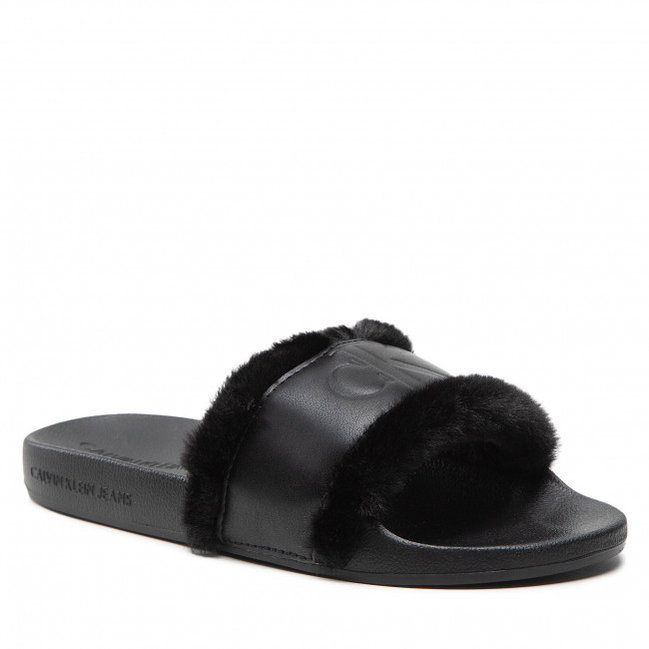 Calvin Klein Jeans – Slide pantofle, Černá barva