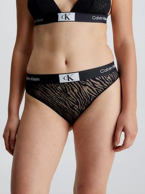1996 Animal Lace bikiny – Calvin Klein Underwear, Černá barva Ženy