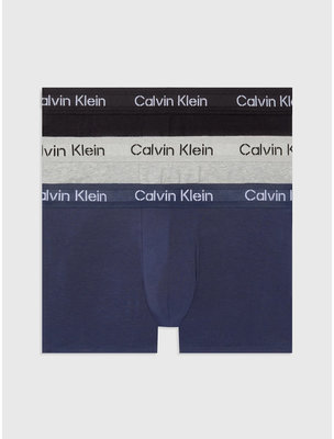 Calvin Klein Underwear – Stencil Logo Cotton boxery 3ks, Černá, Modrá, Šedá barva