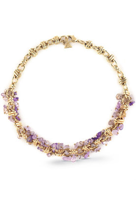 GUESS – Natural Beauty náhrdelník, Fialová, Zlatá barva