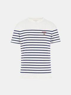 GUESS, Bílá, Multi barva All Over Stripes triko