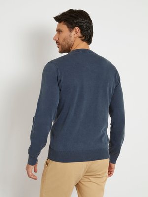Chesley Washed svetr – GUESS, Modrá barva Muži