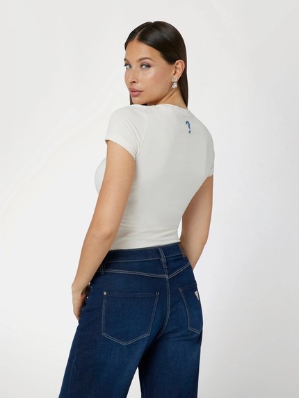 Módní Roses Triangle triko, Bílá barva, 2024