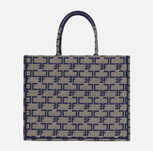 Luxusní Womens kabelka, Modrá, Šedá barva, TU