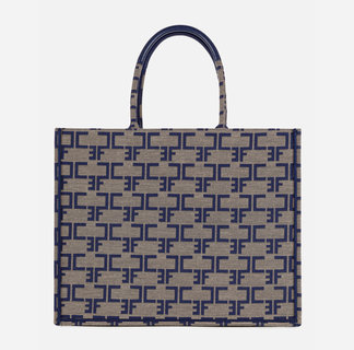 Luxusní Womens kabelka, Modrá, Šedá barva, TU