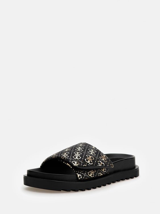 GUESS – Fabetzy pantofle, Černá barva