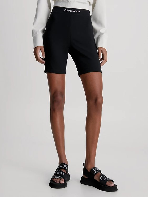 Calvin Klein Jeans – Institutional Cyclin kraťasy, Černá barva