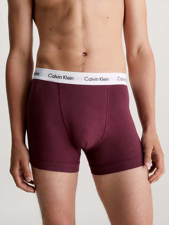 Cotton Stretch boxery 3ks – Calvin Klein Underwear, Černá, Červená barva Muži