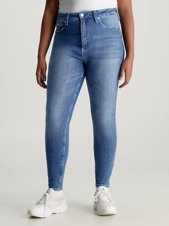 High Rise Super Skinny jeans – Calvin Klein Jeans, Modrá barva Ženy