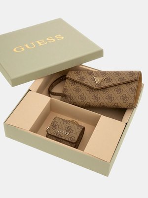 GUESS – Gift Mini peněženka + obal, Béžová barva
