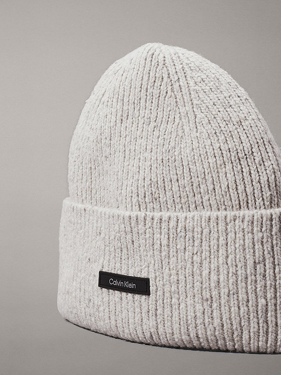 Luxusní Wool Melange čepice, Béžová barva, OS