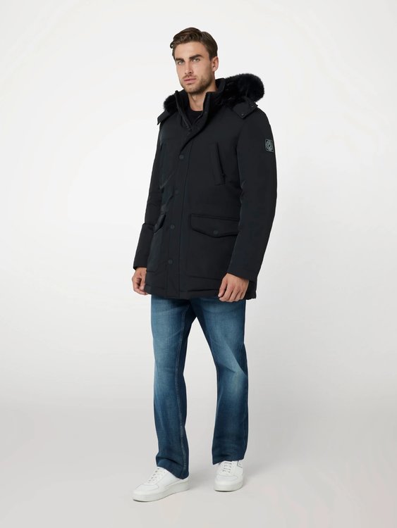 Technical parka – GUESS, Černá barva Muži