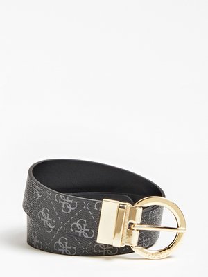 Guess – Camy pásek, Černá, Zlatá barva