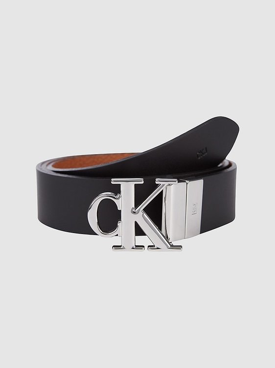 Calvin Klein Jeans – Logo Pásek, Černá, Hnědá barva