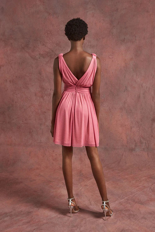 Luxusní Amily šaty, Růžová barva, 40(S), 42(M), 44(L), 46(XL)