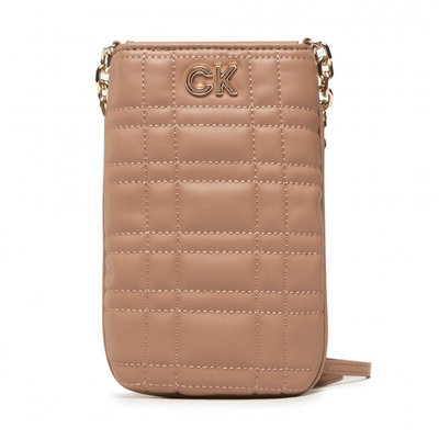 Calvin Klein Jeans – Re-lock pouzdro na mobil, Hnědá barva