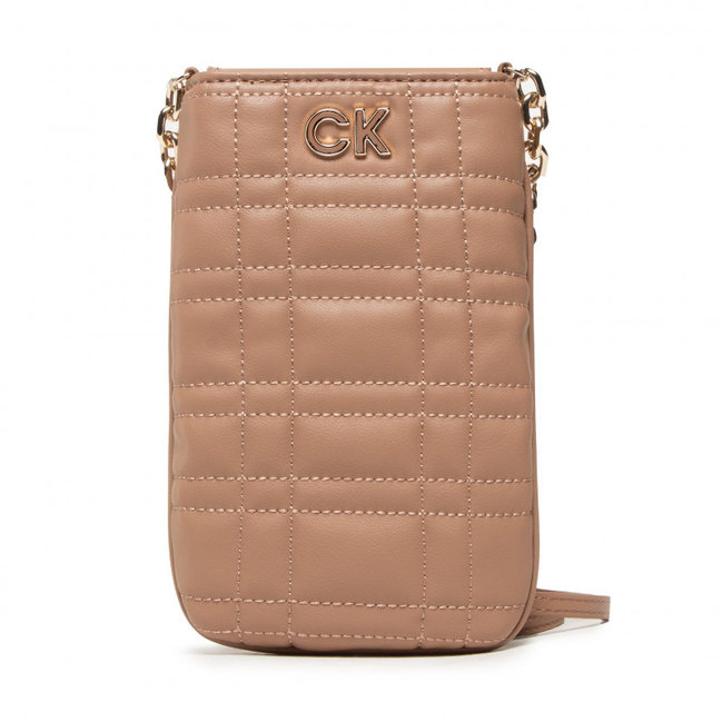 Calvin Klein Jeans – Re-lock pouzdro na mobil, Hnědá barva