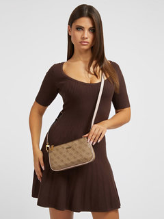 Nell crossbody Hnědá, Růžová barva Ženy