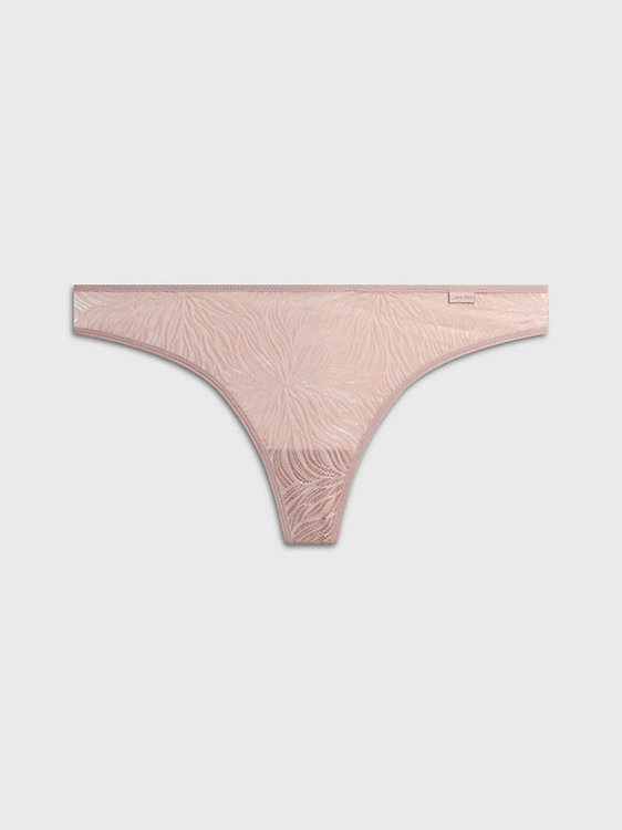 Calvin Klein Underwear – Sheer Marquisette tanga, Růžová barva