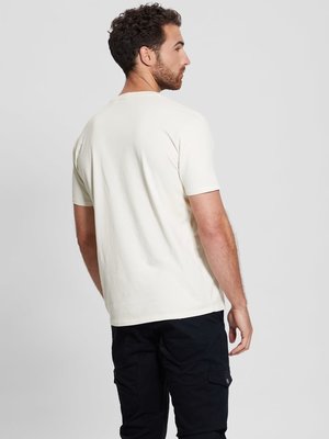 LA Fashion triko – GUESS, Bílá, Krémová barva Muži