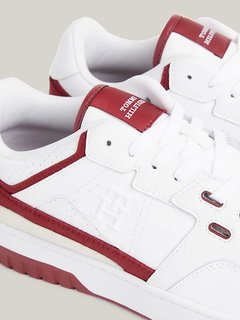 Luxusní TH Basket Street tenisky, Bílá, Vínová barva, 42, 43, 44