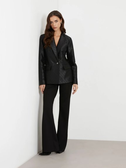 Módní Diletta Logo Sako, Černá barva, 2024