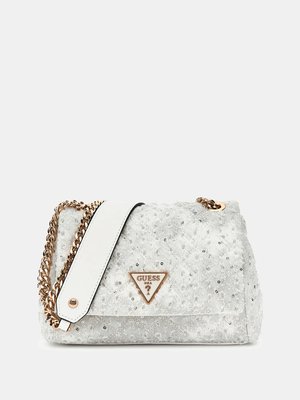 GUESS – Rianee Quilt crossbody, Bílá, Krémová barva