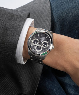 GUESS, Černá, Stříbrná barva Zen hodinky