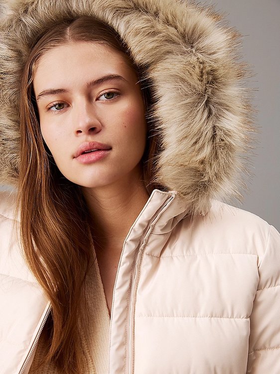 Módní Padded Scub bunda, Béžová barva, 2024
