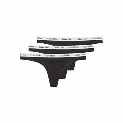 Calvin Klein Underwear – Carousel tanga 3pc, Černá barva