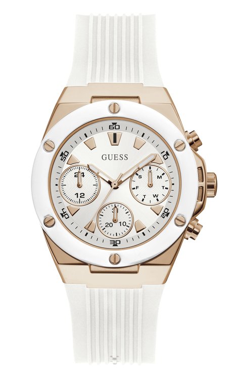 Guess – Hodinky Athena, Bílá, Zlatá barva