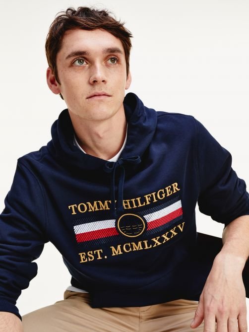 Tommy Hilfiger – TH Logo Mikina, Navy barva
