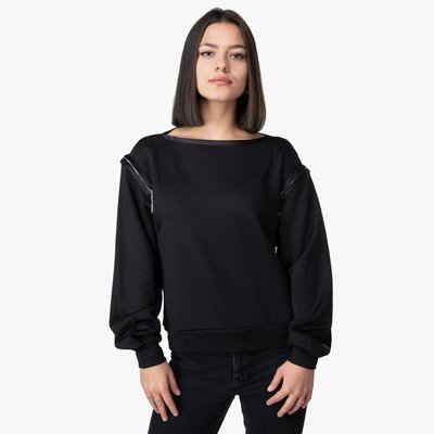 Módní Simona mikina, Černá barva, 2021, 2020