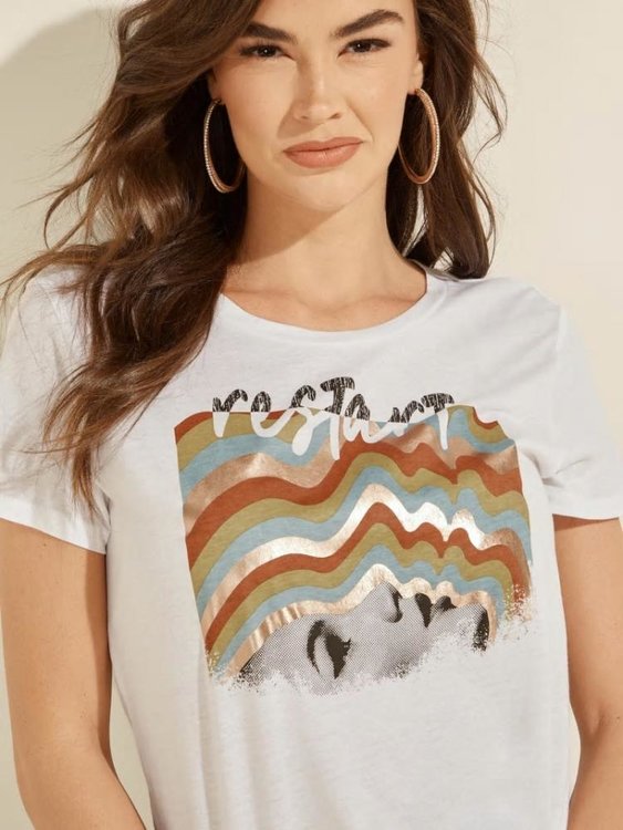 Módní Restart tričko, Bílá barva, 2021