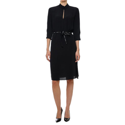 Luxusní Viscose šaty, Černá barva, 34