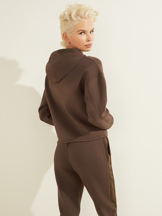 Guess, Hnědá barva Alisa mikina