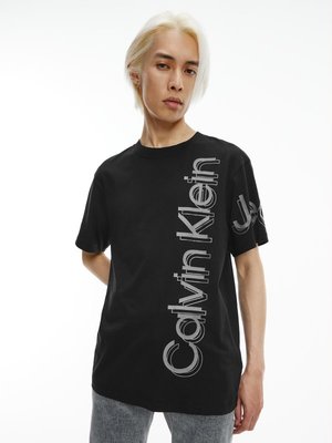 Calvin Klein Jeans – Vertical bold tričko, Černá barva