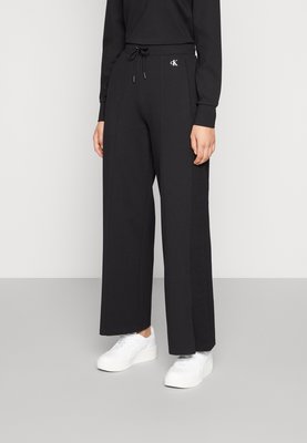 Módní Side rib kalhoty, Černá barva, 2022