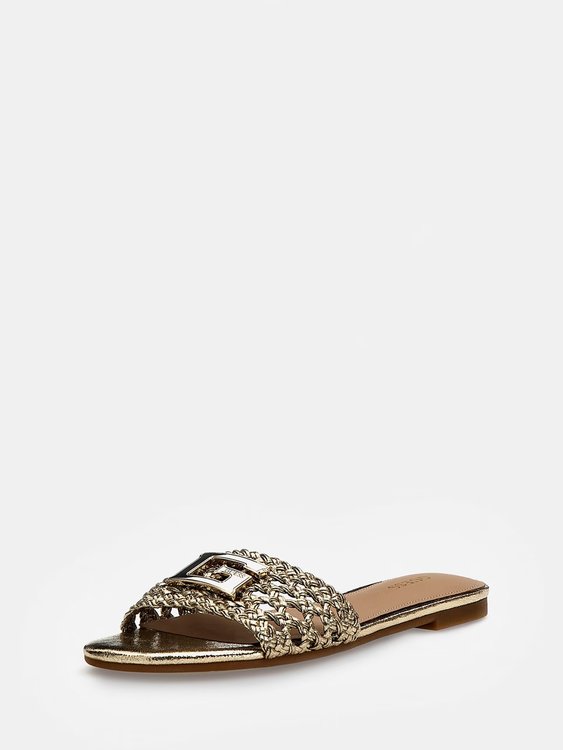 GUESS – Tassi pantofle, Zlatá barva