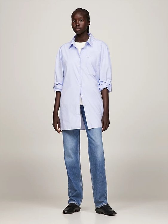 Essential košile – Tommy Hilfiger, Modrá barva Ženy