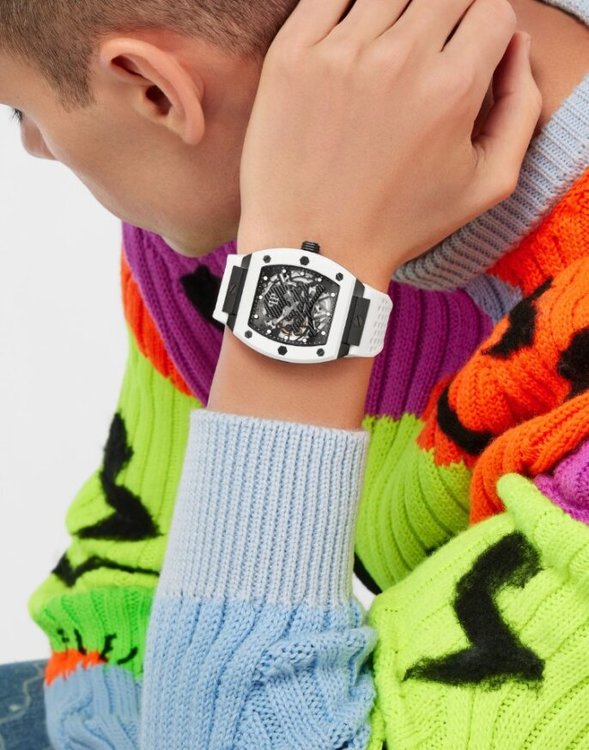 THE $KELETON hodinky Bílá, Černá barva Muži