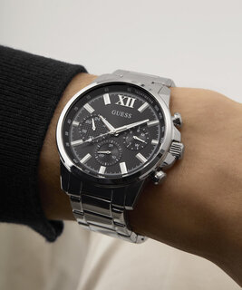 Walker hodinky – GUESS, Stříbrná barva Muži 1