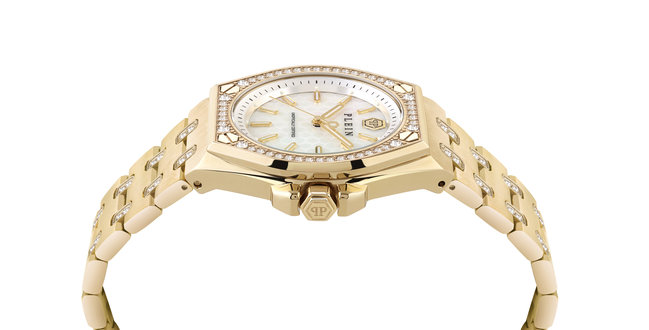 Módní PLEIN EXTREME hodinky, Zlatá barva, 2023