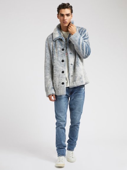 Módní Graffiti Rabbit bunda, Modrá barva, 2022