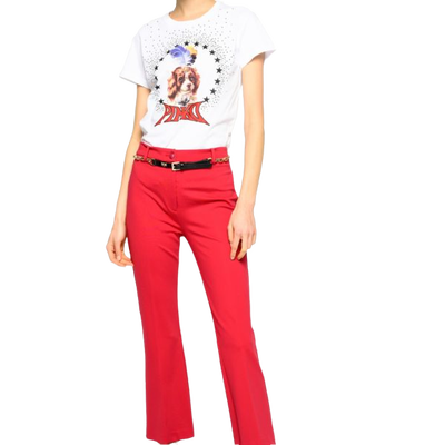 Luxusní Ezio kalhoty, Červená barva, 40(S), 42(M), 44(L)