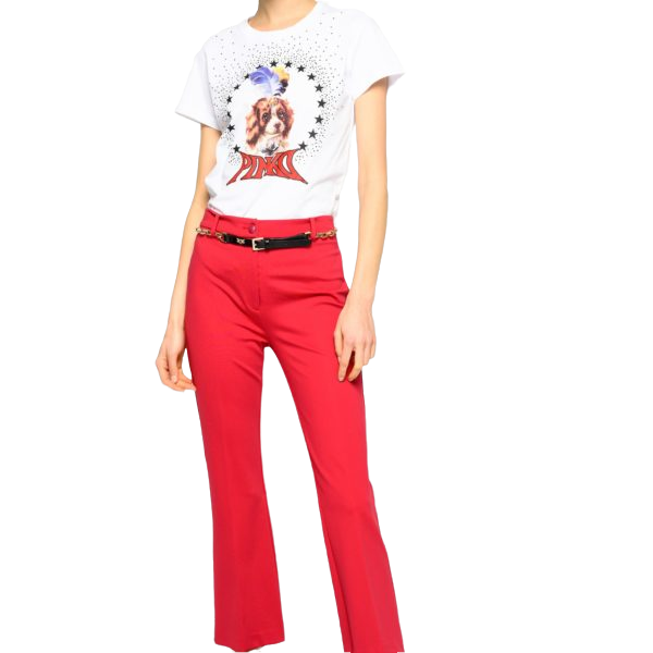 Luxusní Ezio kalhoty, Červená barva, 40(S), 42(M), 44(L)