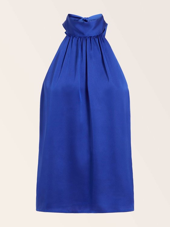 Luxusní Kelly silk top, Modrá barva, XS, S, M, L 1