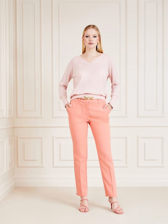 Módní Amelie svetr, Růžová barva, 2022